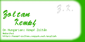 zoltan kempf business card