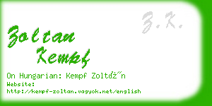 zoltan kempf business card